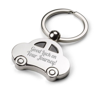 Engraved Keychain "Good Luck on Your Journey!"