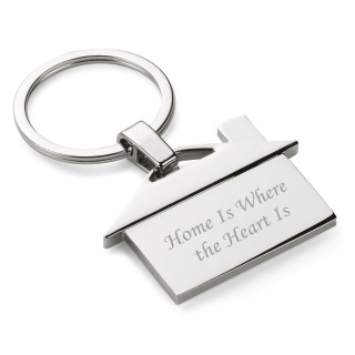 Engraved Keychain "Home Is Where the Heart Is"
