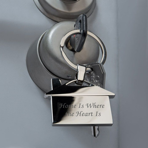 Engraved Keychain "Home Is Where the Heart Is" Engraved Keychain "Home Is Where the Heart Is"