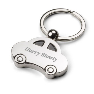Engraved Keychain "Hurry Slowly"