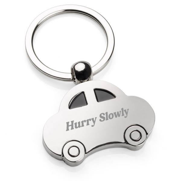 Engraved Keychain "Hurry Slowly" Engraved Keychain "Hurry Slowly"
