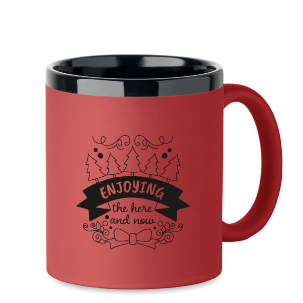 Engraved mug "Enjoying the here and now"