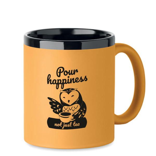 Engraved mug "Pour happiness, not just tea"