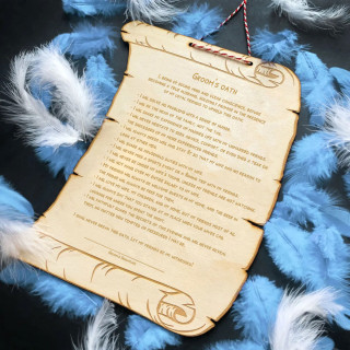 Engraved wooden plaque "Groom's Oath" Engraved wooden plaque "Groom's Oath"