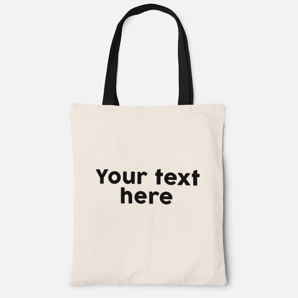 Fabric bag with your own text Fabric bag with your own text