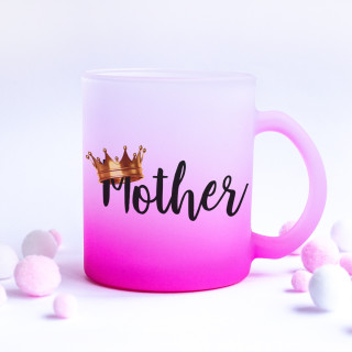 Frosted glass cup "Mother"