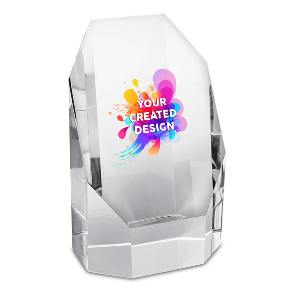 Glass trophy in a gift box "CRISTALLO" with your custom design Glass trophy in a gift box "CRISTALLO" with your custom design