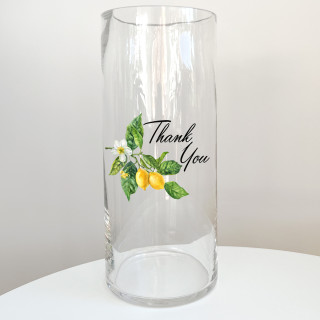 Glass Vase "Thank You"