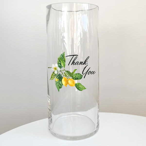 Glass Vase "Thank You"