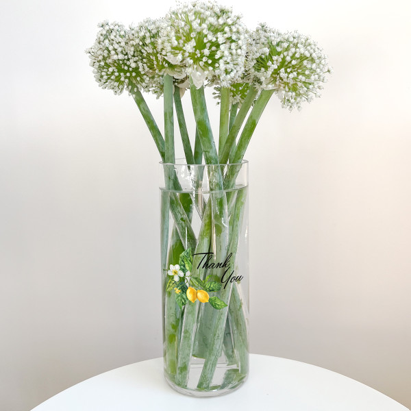 Glass Vase "Thank You"