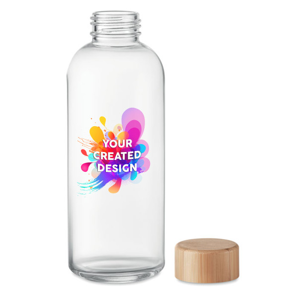 Glass water bottle "FRIS" with your custom design (650ml) Glass water bottle "FRIS" with your custom design (650ml)