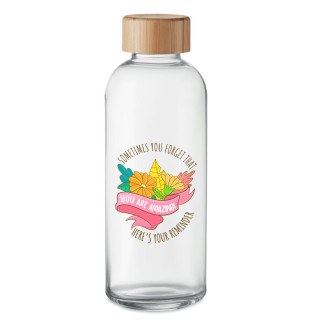 Glass water bottle "You are amazing!" (650ml)