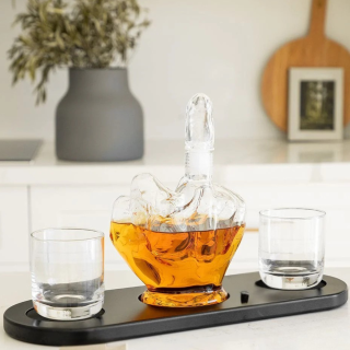 Decanter and 2 glasses set "Middle Finger" Decanter and 2 glasses set "Middle Finger"