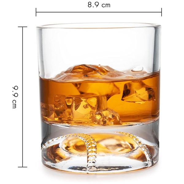 Decanter set with stand and 4 glasses "Baseball Bat"