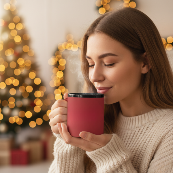 Engraved mug "Enjoying the here and now"