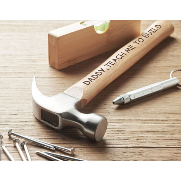 Hammer with a wooden handle "Daddy, teach me to build" Hammer with a wooden handle "Daddy, teach me to build"