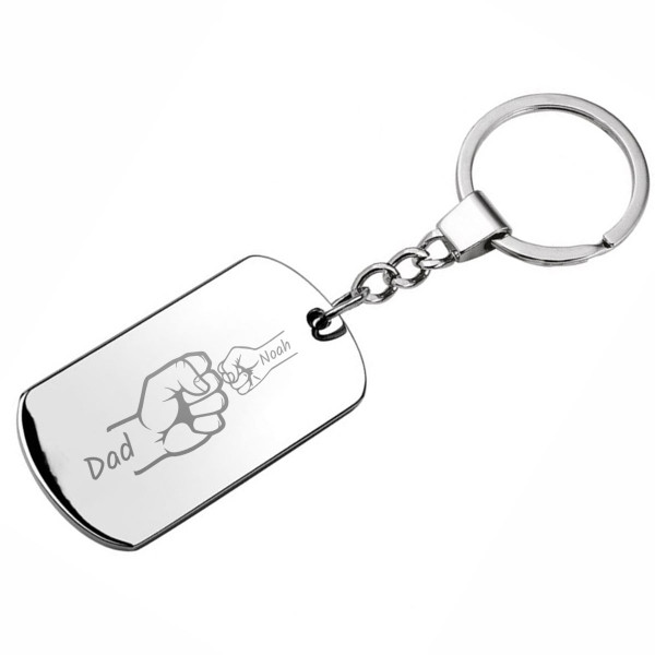 Keychain "Dad's Team" with chosen children's names Keychain "Dad's Team" with chosen children's names