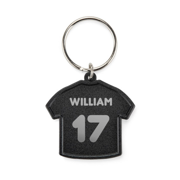 Keychain "T-shirt" with your chosen name and number