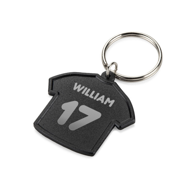 Keychain "T-shirt" with your chosen name and number