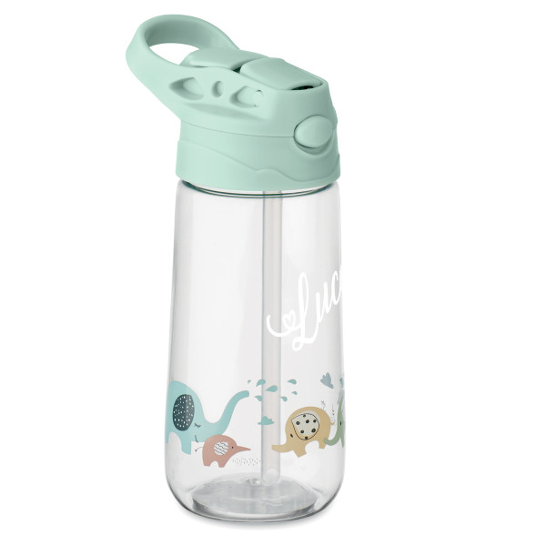 Kids' Water Bottle "Little Elephants" with Your Chosen Name (450ml) Kids' Water Bottle "Little Elephants" with Your Chosen Name (450ml)