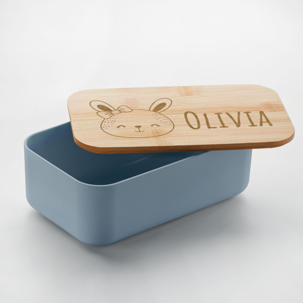 Lunch box "BEIBABOX - bunny" with your chosen name