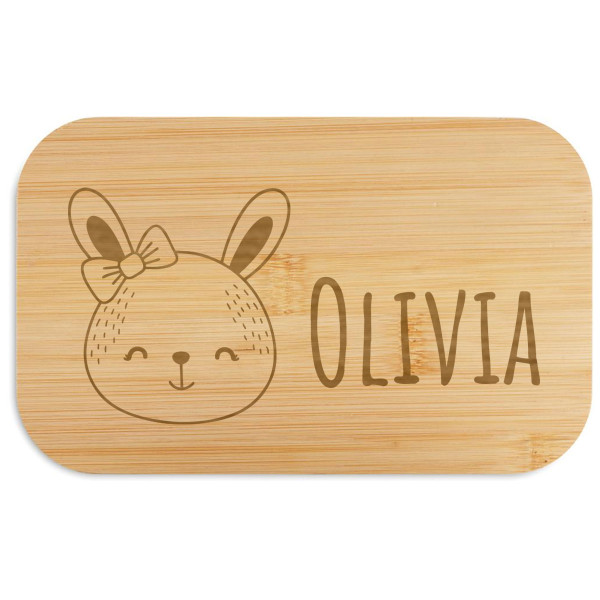 Lunch box "BEIBABOX - bunny" with your chosen name