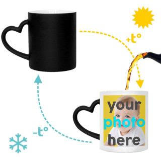 Magic mug "Heart" with your chosen photo