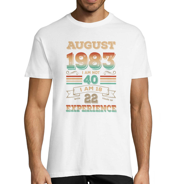 T-shirt "Experience" with your selected date T-shirt "Experience" with your selected date
