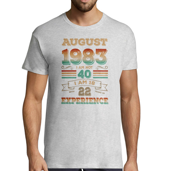 T-shirt "Experience" with your selected date T-shirt "Experience" with your selected date