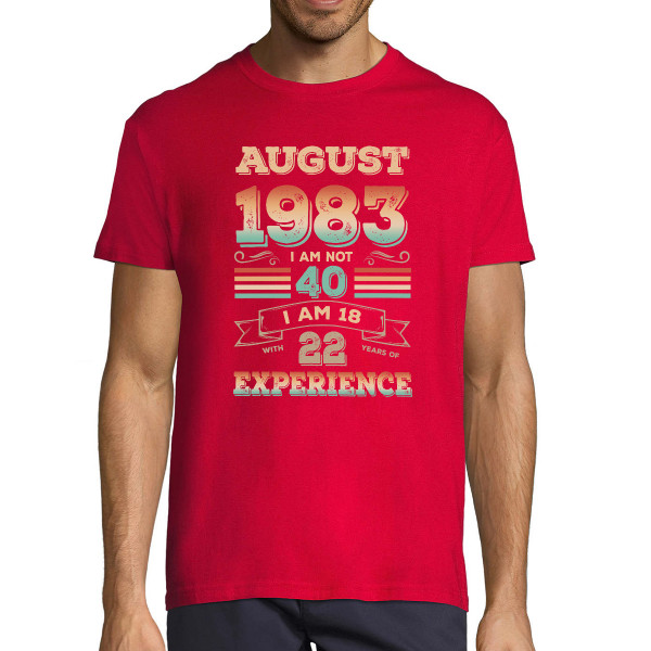 T-shirt "Experience" with your selected date T-shirt "Experience" with your selected date