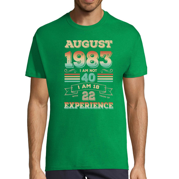 T-shirt "Experience" with your selected date T-shirt "Experience" with your selected date