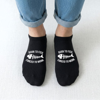 Men's Short Socks "Born to Fish"