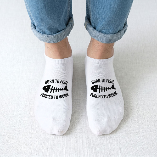 Men's Short Socks "Born to Fish"