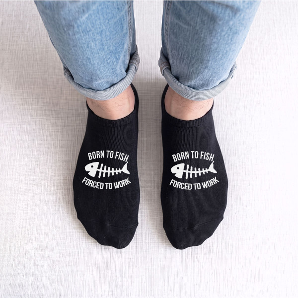 Men's Short Socks "Born to Fish"