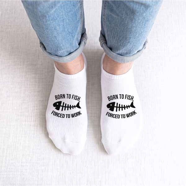 Men's Short Socks "Born to Fish"