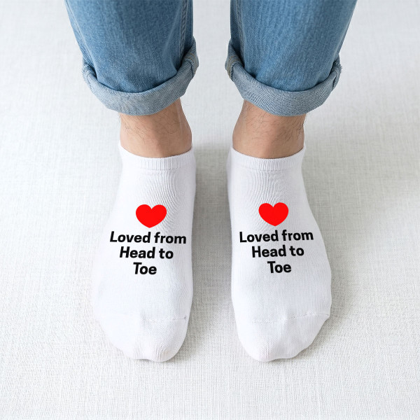 Men's Short Socks "Loved from Head to Toe"