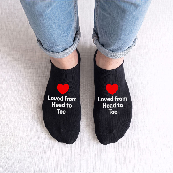 Men's Short Socks "Loved from Head to Toe"