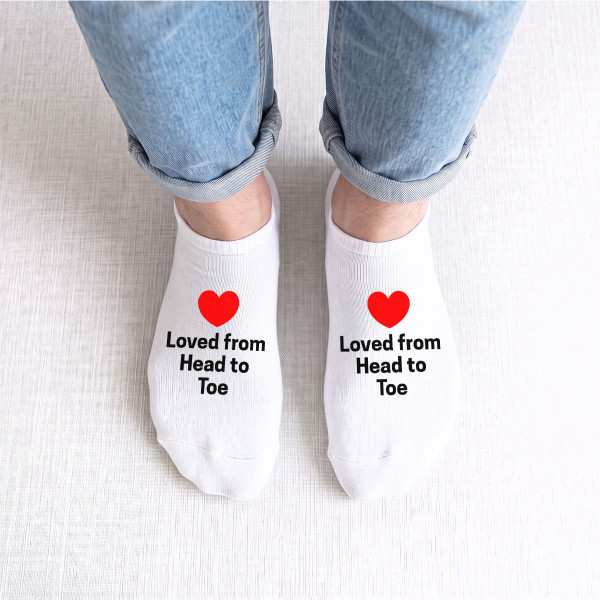 Men's Short Socks "Loved from Head to Toe"