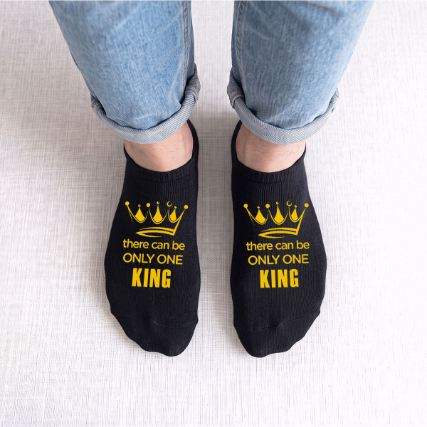 Men's Short Socks "There Can Be Only One King"