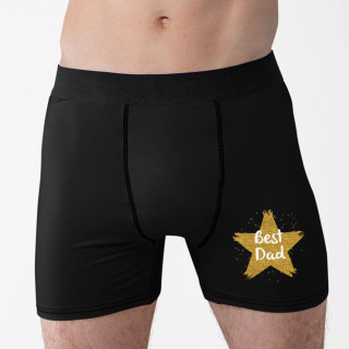 Men's underwear "Best dad with a star"