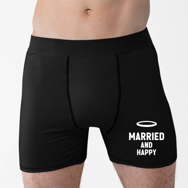 Men's underwear "Married and happy" Men's underwear "Married and happy"