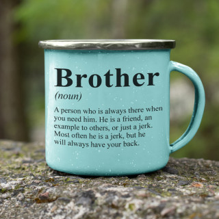 Metal mug "Brother"