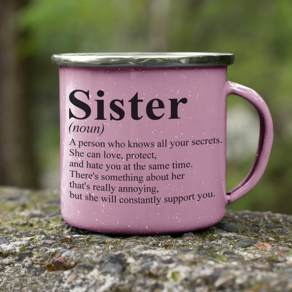 Metal mug "Sister" Metal mug "Sister"