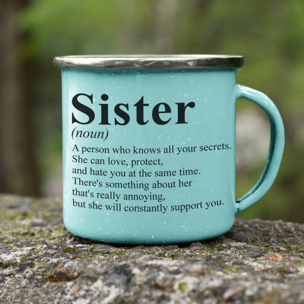 Metal mug "Sister" Metal mug "Sister"