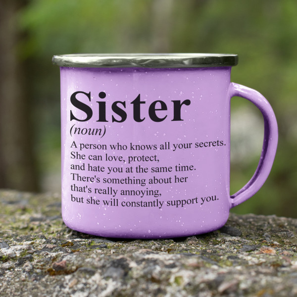 Metal mug "Sister" Metal mug "Sister"