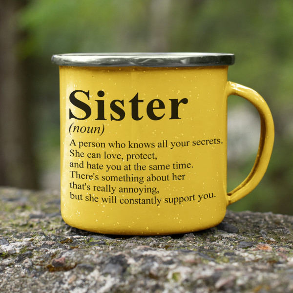 Metal mug "Sister" Metal mug "Sister"