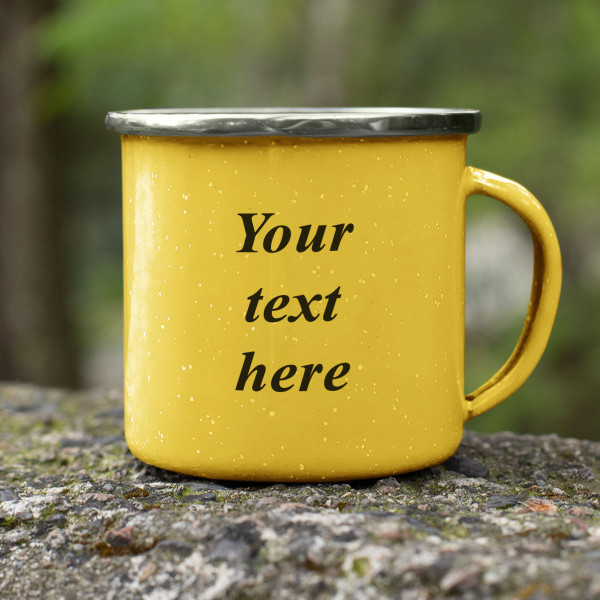 Metal mug with your own text Metal mug with your own text