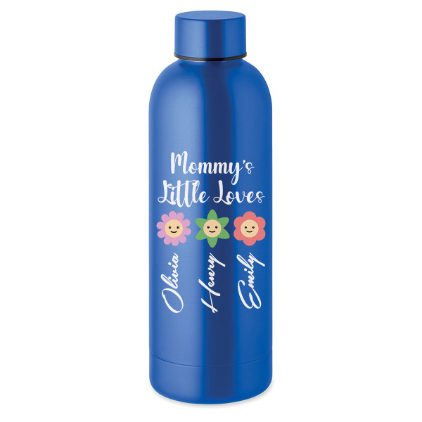 Metal thermal bottle "Mommy’s Little Loves" with your chosen names (500ml)