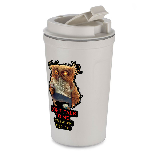 Metal thermo mug "Until I've had my coffeee" (400ml) Metal thermo mug "Until I've had my coffeee" (400ml)