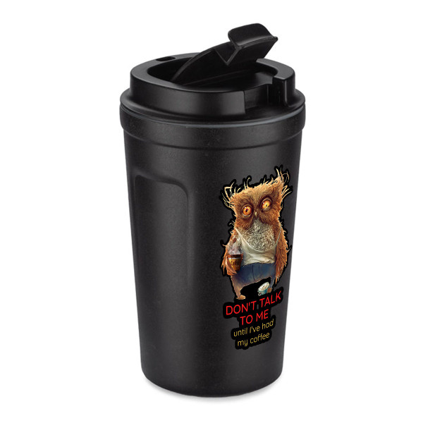Metal thermo mug "Until I've had my coffeee" (400ml) Metal thermo mug "Until I've had my coffeee" (400ml)